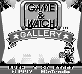 Game & Watch Gallery title screen for GameBoy